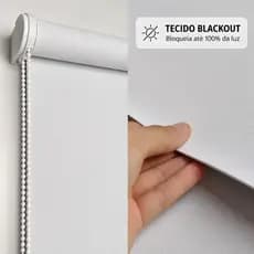 Persiana Rolo Blackout Branca Janela Quarto Sala Cozinha Escritório Bloqueio da Luz