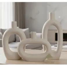 Conjunto de Vasos Decorativos Enfeite de Sala em Cerâmica