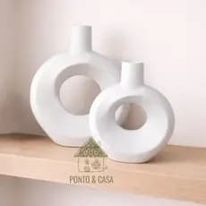 Vaso Decorativo Conjunto de Vasos Decorativos Para Sala Off White