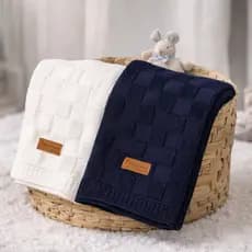 Kit 2 Manta Bebê menina Tricot Maternidade Tricô Luxo Promoção alta qualidade