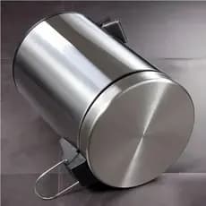 Lixeira 5 Litros De Aço Inox Redonda Cesto Balde Banheiro