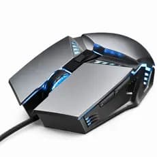 Mouse Gamer com Fio LED RGB USB – Alta Precisão, Design Ergonômico e DPI Ajustável para PC Gamer
