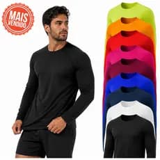 Camisa Unisex Fit Manga Longa Térmica Proteção Uv 50+ Segunda Pele Camiseta Blusa Malha Fria Academia Fitnes Motoboy