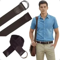 Cinto Masculino Lona Premium C/ Argola Larg. 4cm Ref L47 Cf