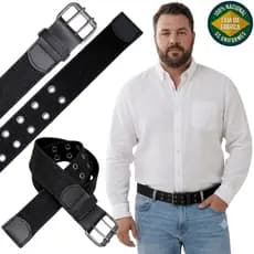 Cinto Plus Size Masculino Lona Premium 2 Bordas 4cm L39 Cz