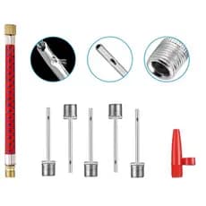 Kit Acessorios Para Bomba De Ar Bicos Encher Bola 7 Pecas