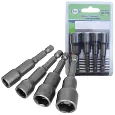 Kit Jogo De Soquete Bits Canhao Parafusadeira Imã 8 a 13mm