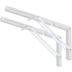 Kit 2 Suporte Mão Francesa Dobrável Retrátil 25cm Reforçada Cantoneira Mão Francesa Para Prateleira