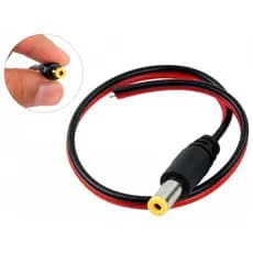 Cabo Fio Rabicho P4 Macho Positivo E Negativo Câmera de segurança com Plug 2.1mm
