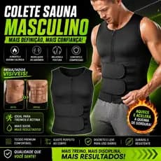 Cinta Colete Camisa Sauna Shaper Emagrecimento Postura Queima Barriga Corporal