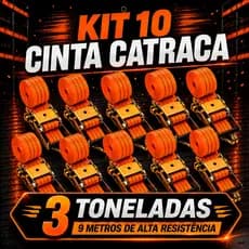 Cinta de Amarração 9 Metros com Catraca de Aço Reforçada para Reboque e Carretinha