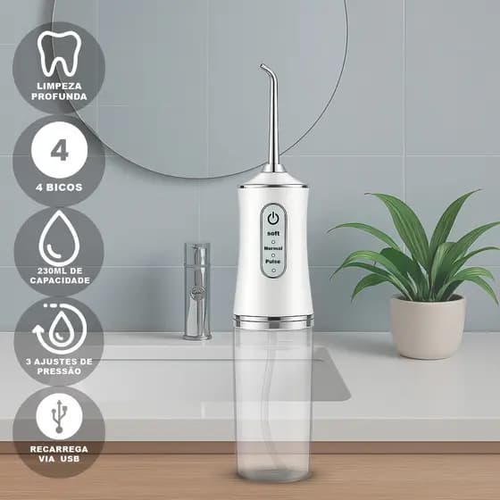 Jato D Água Limpador Bocal Dental Dentes Gengiva Oral Limpa Saúde Higiene Hálito