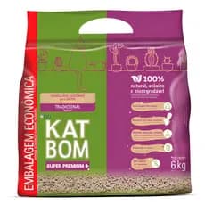 Areia Higiênica Katbom Para Gatos Granulado Tradicional 6kg