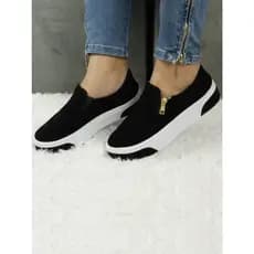Slip Casual Confortável Feminino Tênis Sem Cadarço