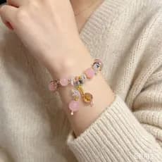 Versão Coreana Elegante Lavanda Romântica Ametista Pulseira Para Mulheres , Pentagrama Brilhante Zircão Pingente Acessór