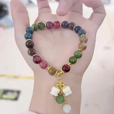 Pulseira Elegante Com Miçangas Coloridas Para Mulheres , Adequada Uso Diário E Presente , Perfeito Casais , Amigos Famíl