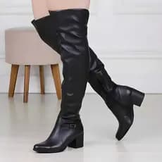Bota Feminina Over knee Couro Legitimo Cano Alto medio grosso Bottero original cano longo alto