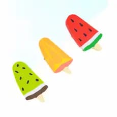 Borracha de Frutas Picolé Ice Pop Eraser