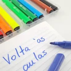 Canetinhas Hidrográficas 12 Cores BIG Lavável Kaz - Papelaria criativa