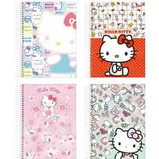 Caderno Universitário 10 Matérias Hello Kitty 160 Fls Brinde um Chaveiro