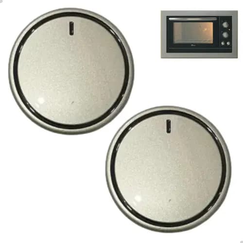 KIT 2 BOTÕES MANIPULADOR PARA FORNO ELÉTRICO EMBUTIR FISCHER FIT LINE 1839 - NIQUEL FOSCO