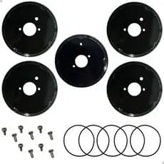 KIT SUPORTE TREMPE P/ FOGÃO DE PISO FISCHER 5 BOCAS 26989 GRAN CHEFF - PRETO ESMALTADO