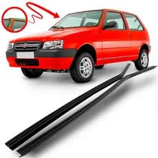 Par de Borrachas Pingadeira Superior Porta Fiat Uno 2 Portas