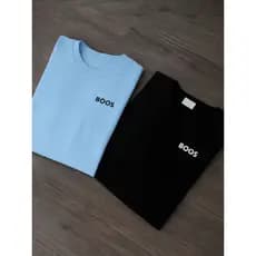Kit 2 Camisetas Estampadas Bo. Algodão Premium Gola Reforçada Casual Moderna Confortável Masculina Feminina Unissex