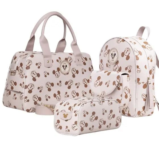 Kit Maternidade Passeio 3 Peças– Bolsas Luxo Alta Qualidade para Bebê, Passeios Mala Viagem Infantil