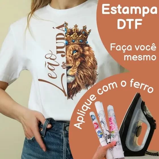 Estampa Gospel - DTF Têxtil pronta fácil aplicar com ferro de passar