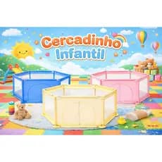 Cercadinho para Bebê Rister Baby com Tela Respirável – Dobrável e com Tapete Colorido Seguro
