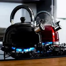 Chaleira Inox com Apito Ferve Rápido Fogão Gás Indução Elétrico varias cores