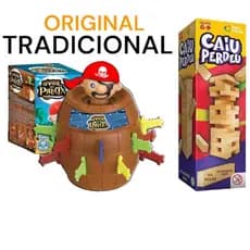 BRINQUEDO INFANTIL BARRIL PIRATA ORIGINAL GRANDE JOGO INTERATIVO DE MESA TABULEIRO EDUCATIVO KIT PARA CRIANÇA