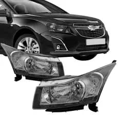 Par Farol Chevrolet Cruze 2011 a 2014 Máscara Negra Manual (LD + LE) - RF