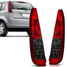 Par Lanterna Traseira Fiesta Hatch 2008 a 2014 Máscara Fumê (LD+LE) - Marca RF