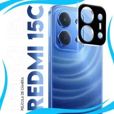 Película Protetora Lente Traseira Vidro Temperado 3D De Câmera Xiaomi Redmi 15C tela 6.9 pol