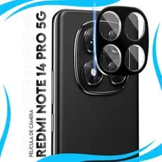 Película Protetora Lente Traseira Vidro Temperado 3D De Câmera Compatível para Xiaomi Redmi Note 14 Pro 5g 6.67 pol