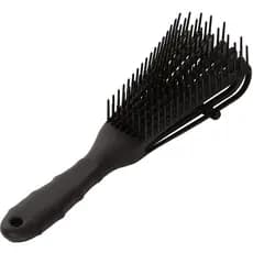 Escova Polvo Para Cabelo Cacheado Preta Profissional Beleza