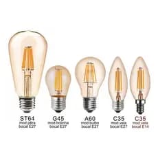 Lâmpada Filamento de Led Vintage Retro Decorativa Bivolt