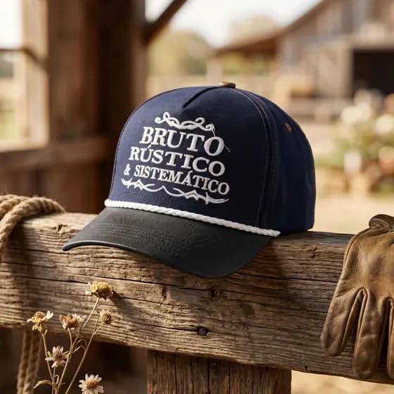 Boné Bruto Rústico e Sistemático Country Masculino