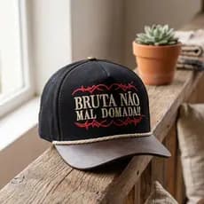 bone bruta não mal domada country feminino agro sertanejo ajustavel aba curvada