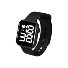 relogio ponteiro digital LED quadrado smartwatch
