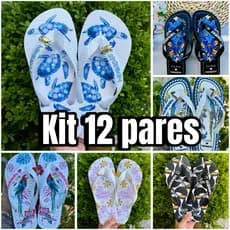 Kit 12 pares de chinelo revenda