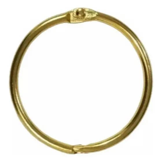Pacote Com 50 Argolas Articulada Dourada 2,5cm (25 Mm)