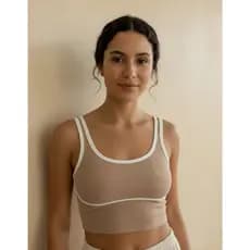 Cropede Feminino Bicolor em Laycra Moda Tendência