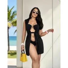 Colete Saida de Praia Pareo Moda Verão Praia e Piscina