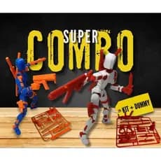 Boneco de Ação Dummy13 3D com kit de Acessórios Decorativos  - O  Articulado que é pura Diversão!