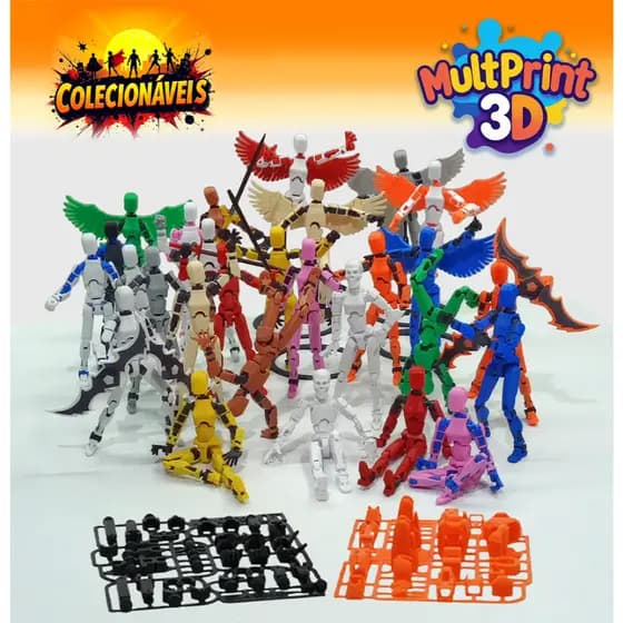 Dummy 13 Articulado 3D - Versão feminina Kit de montagem Figura de Ação Diversão Garantida