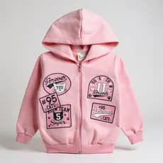 Casaco Menina Moletom Jaqueta Capuz E Zíper Roupa Frio