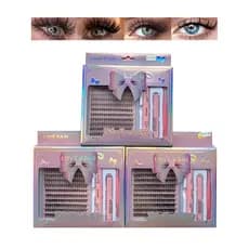 Kit De Pacotes De Cílios Postiços De Vison-240 Clusters De Volume 0.07D Individuais+Removerdor Para Extensõe